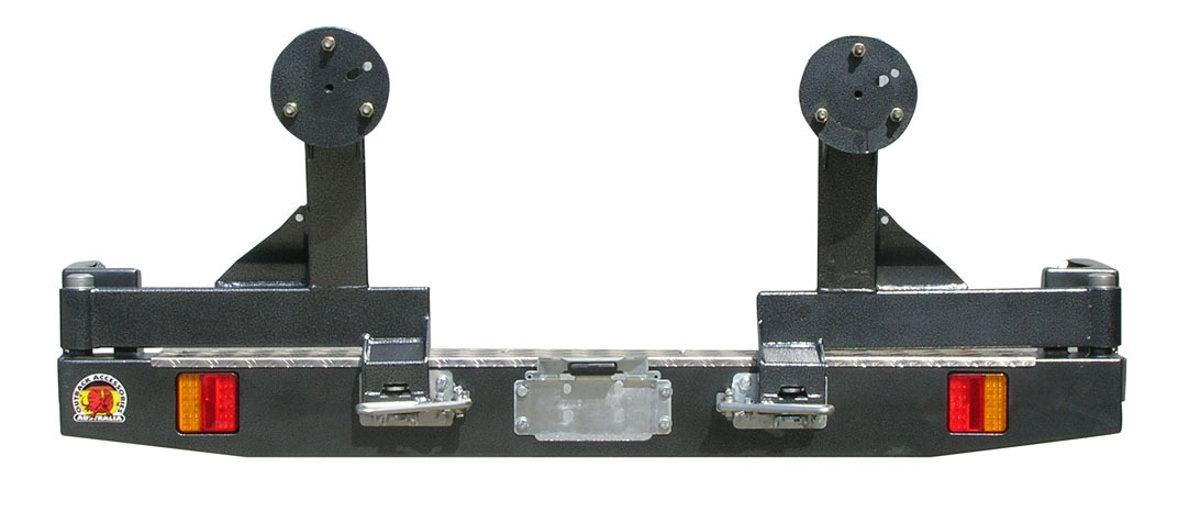 OUTBACK ACCESSORIES' DUAL WHEEL CARRIER TO SUIT TOYOTA 100 SERIES IFS