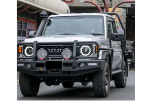 OXLEY BULL BAR (INC. TOW POINTS & FOGS) TO SUIT DUAL CAB TOYOTA LAND CRUISER 79 SERIES (2024-ON)