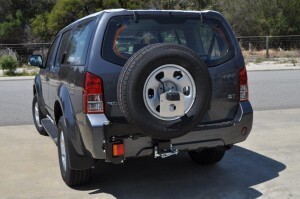 OUTBACK ACCESSORIES' SINGLE WHEEL CARRIER TO SUIT NISSAN PATHFINDER R51