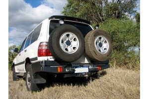 OUTBACK ACCESSORIES' DUAL WHEEL CARRIER TO SUIT TOYOTA 100 SERIES LIVE AXLE