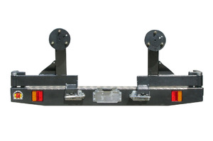 OUTBACK ACCESSORIES' DUAL WHEEL CARRIER TO SUIT LANDROVER DEFENDER WAGON & 90 SWB