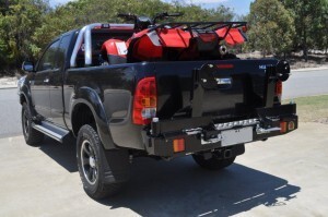 OUTBACK ACCESSORIES' DUAL WHEEL CARRIER TO SUIT TOYOTA HILUX 4WD 05/2005