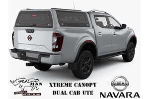 RHINOMAN XTREME CANOPY (WHITE) TO SUIT DUAL CAB NISSAN NP300 (2021-ON)