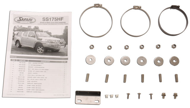 SAFARI V-SPEC SNORKEL TO SUIT ISUZU D-MAX 06/2012-10/2019 & MUX 11/2013-05/2021