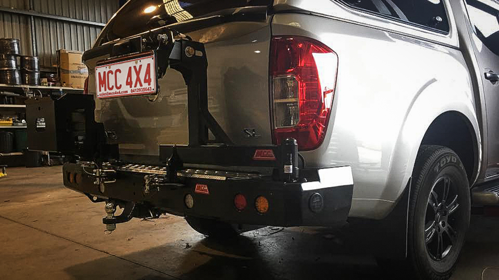 MCC WHEEL CARRIER AND SINGLE JERRY HOLDER TO SUIT NISSAN NAVARA NP300 06/2015-ON