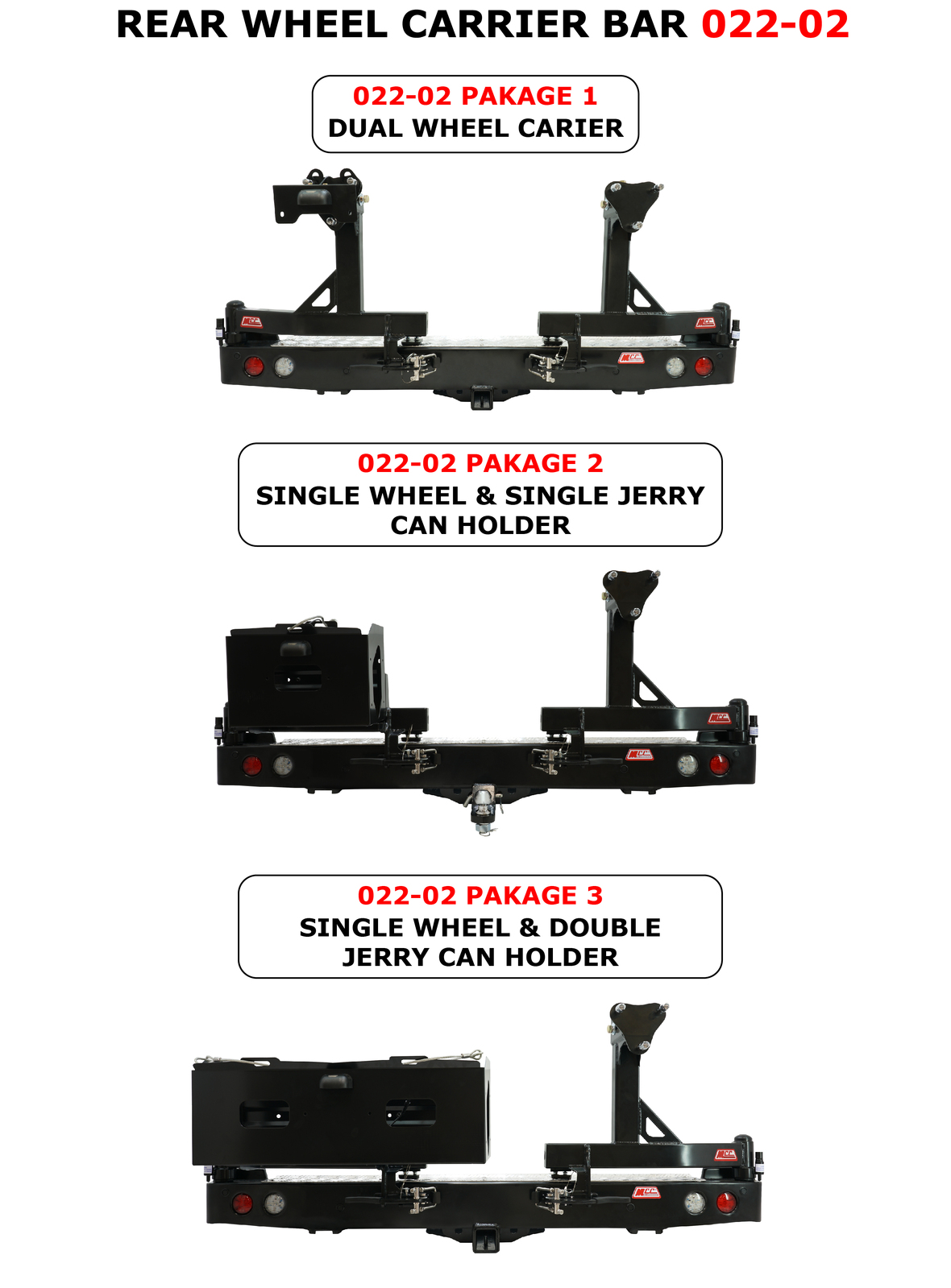 MCC REAR STEP CARRIER BAR (BAR ONLY) TO SUIT NISSAN PATROL GU Y61 1998-2017