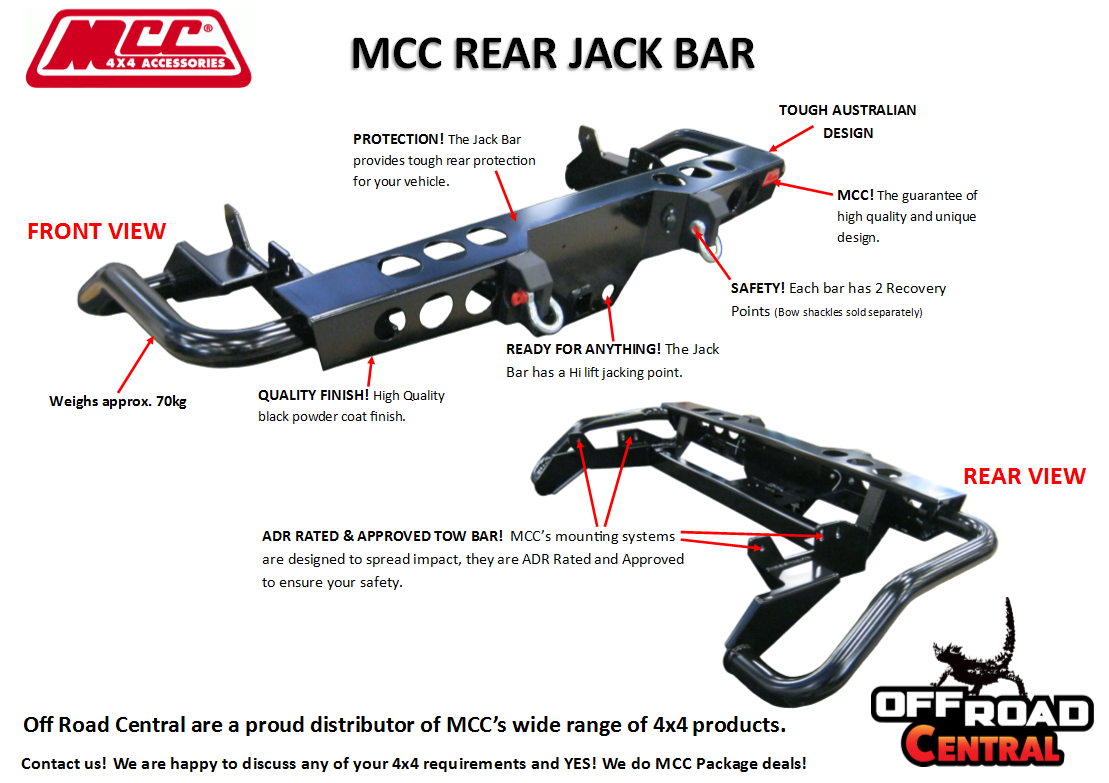 MCC JACK BAR W/ STEP PLATE & LIGHT KIT TO SUIT NISSAN NAVARA NP300 06/2015-ON
