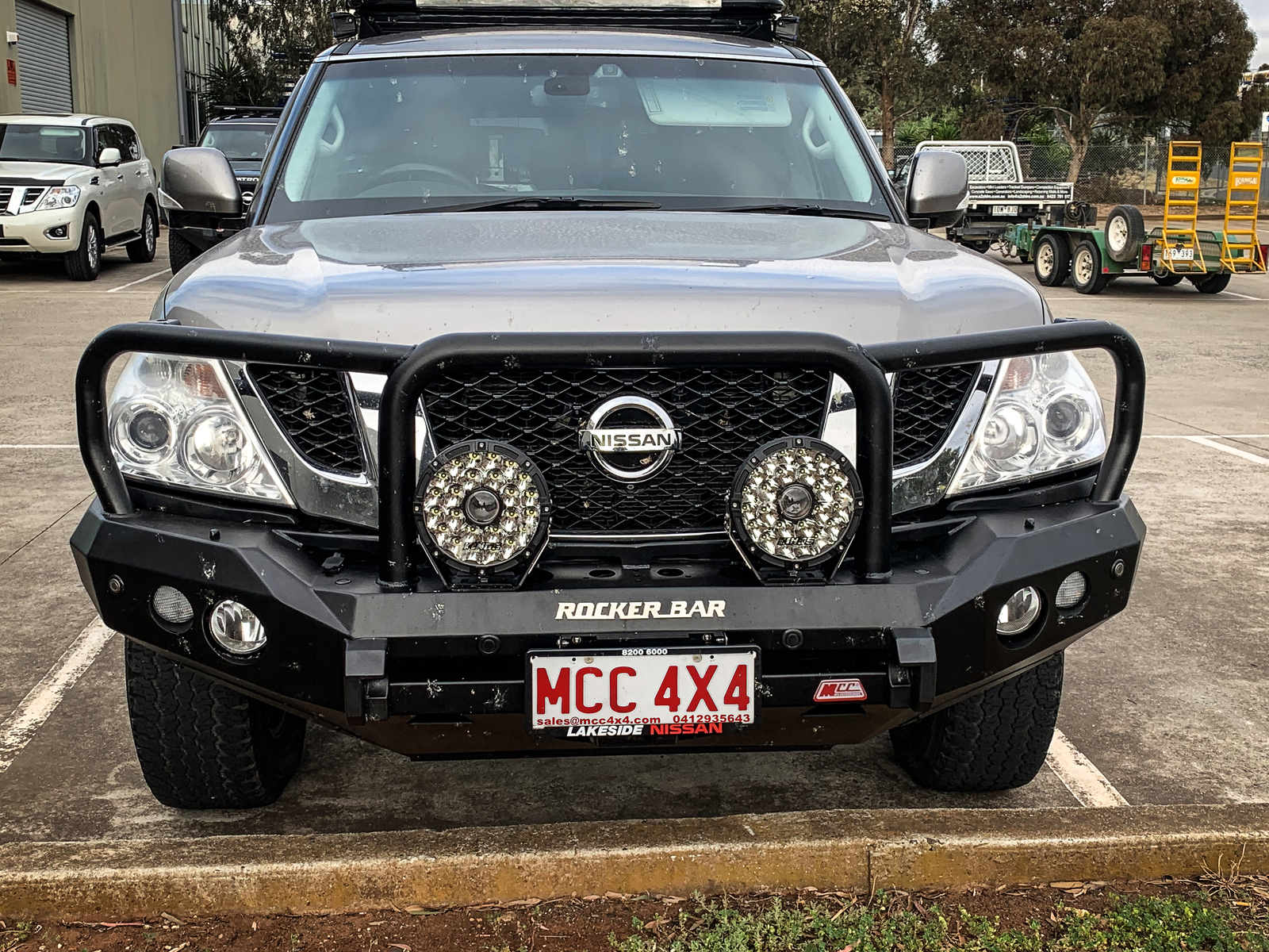 MCC ROCKER SANDBLACK TRIPLE LOOP W/ FOGS & PLATES TO SUIT NISSAN PATROL GU Y62 02/2013-ON