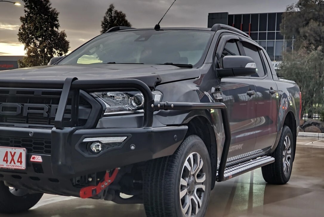 MCC HEAVY DUTY SIDE PROTECTION PACKAGE (STEP, RAIL AND SWIVEL) TO SUIT FORD RANGER & MAZDA BT-50 (10/2011-2020)