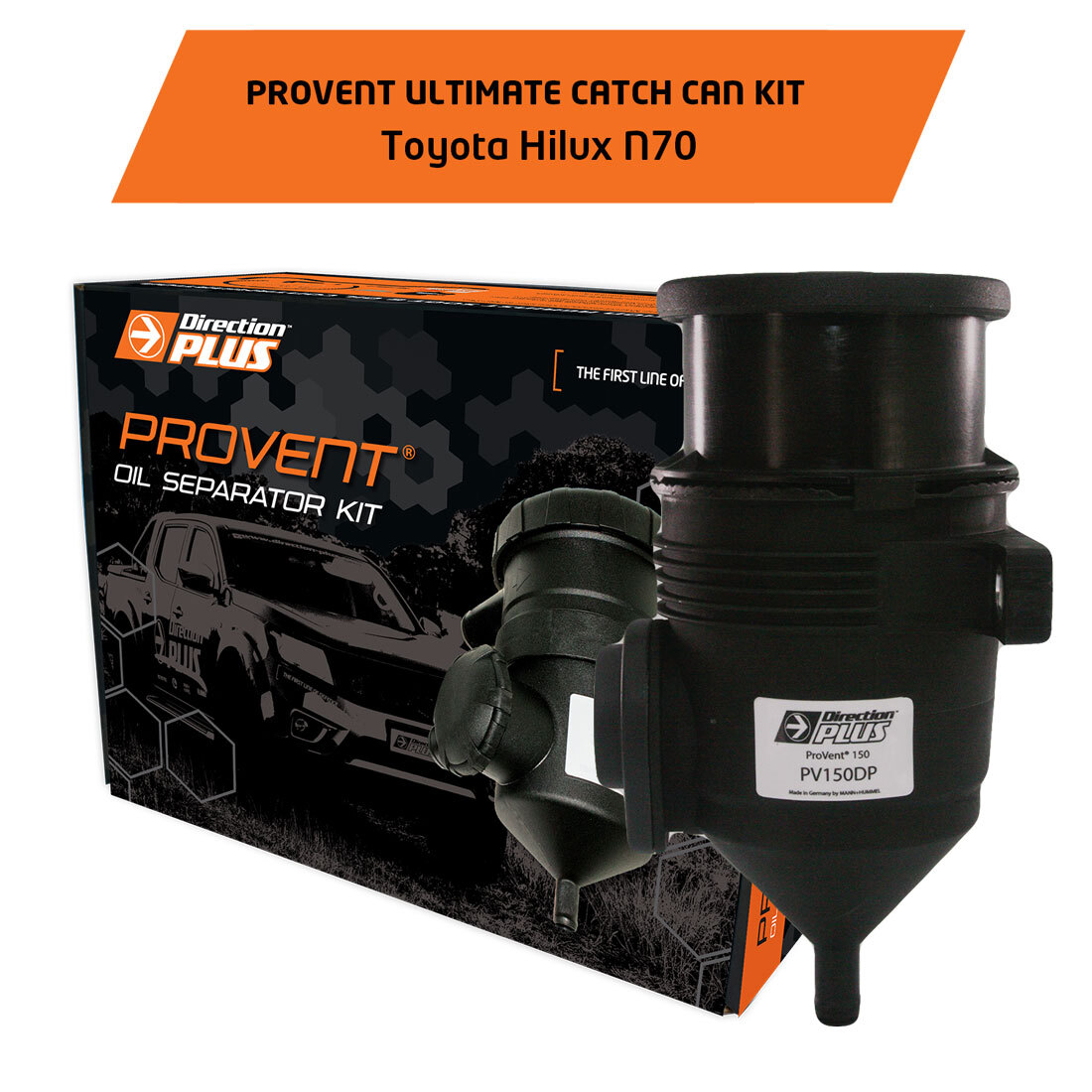 DIRECTION PLUS Provent Ultimate Catch Can Kit To Suit Toyota Hilux (2004-2015)