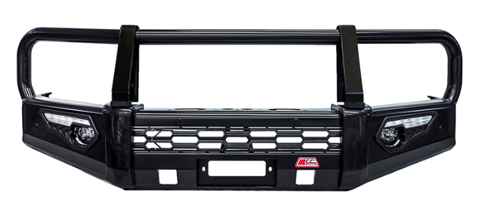 MCC PHEONIX A-FRAME BULL BAR W/UBP & FOGS TO SUIT MITSUBISHI PAJERO (NS-NW-NX-NT) 2006 - PRESENT