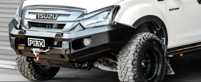 PIAK ELITE NO LOOP BAR W/BLACK TOW POINTS TO SUIT ISUZU D-MAX & MU-X (2017-2020)