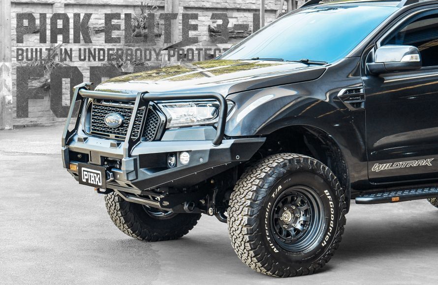 PIAK ELITE POST BAR W/ ORANGE TOW POINTS & BLACK UBP TO SUIT FORD RANGER & EVEREST (2015-2021)