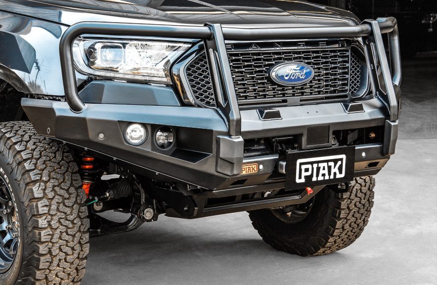 PIAK ELITE POST BAR W/ ORANGE TOW POINTS & UNDER BAR PLATES TO SUIT FORD RANGER & EVEREST (2015-2021)