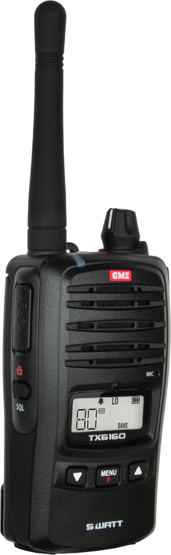 GME 5/1 WATT UHF CB HANDHELD RADIO (TWIN PACK) ACCESSORIES INCLUDED (TX6160TP)