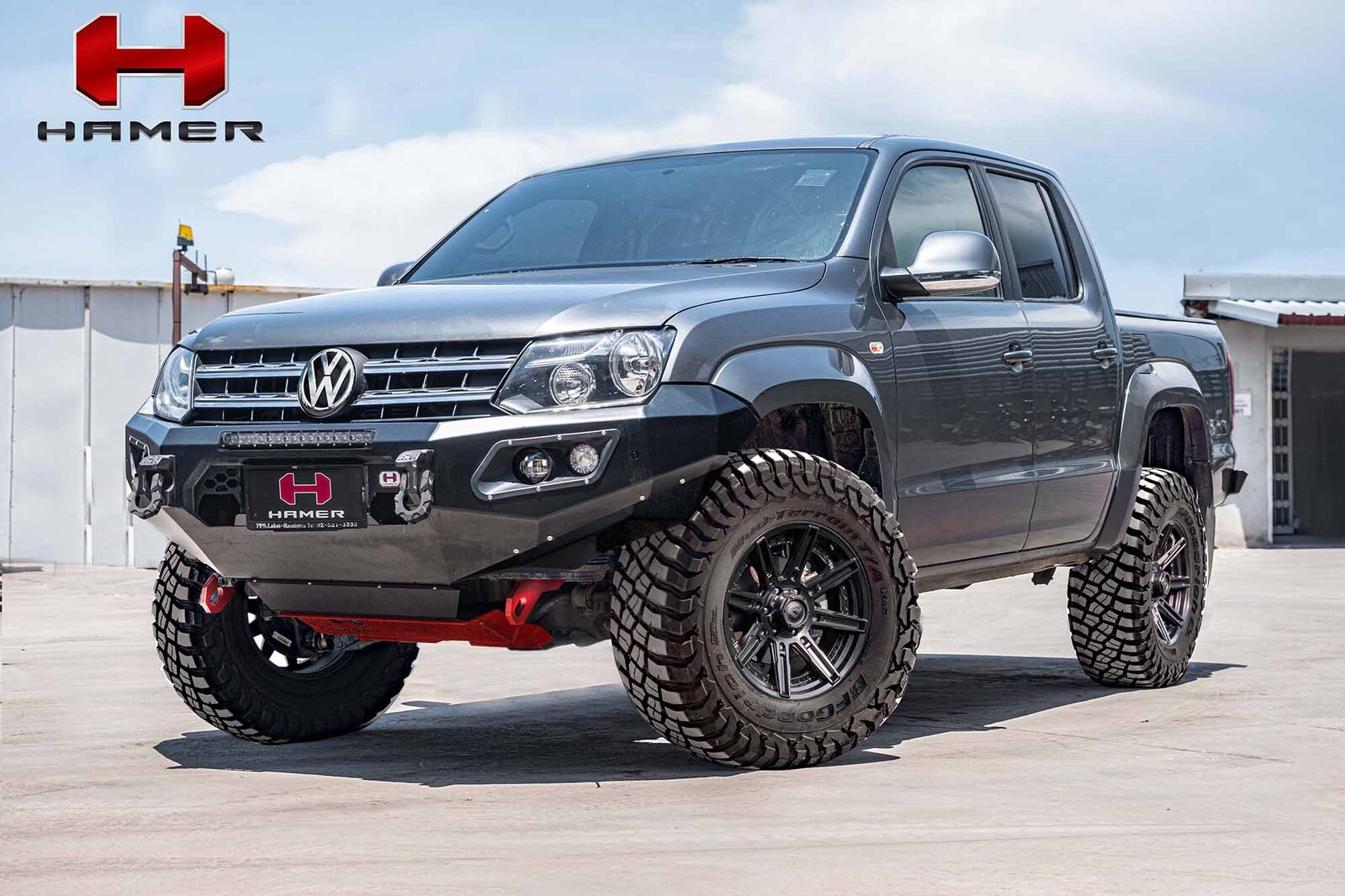 HAMER KING SERIES BULL BAR TO SUIT VOLKSWAGEN AMAROK (2010-ON)
