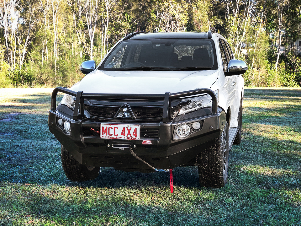 MCC FALCON A-FRAME BULLBAR W/FOGS AND PLATE TO SUIT MITSUBISHI PAJERO SPORT 2020 ON