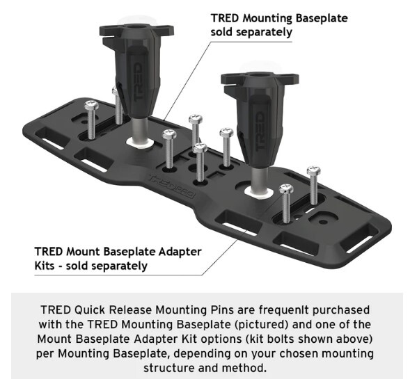 TRED QUICK RELEASE MOUNTING PINS (113MM) (PAIR)
