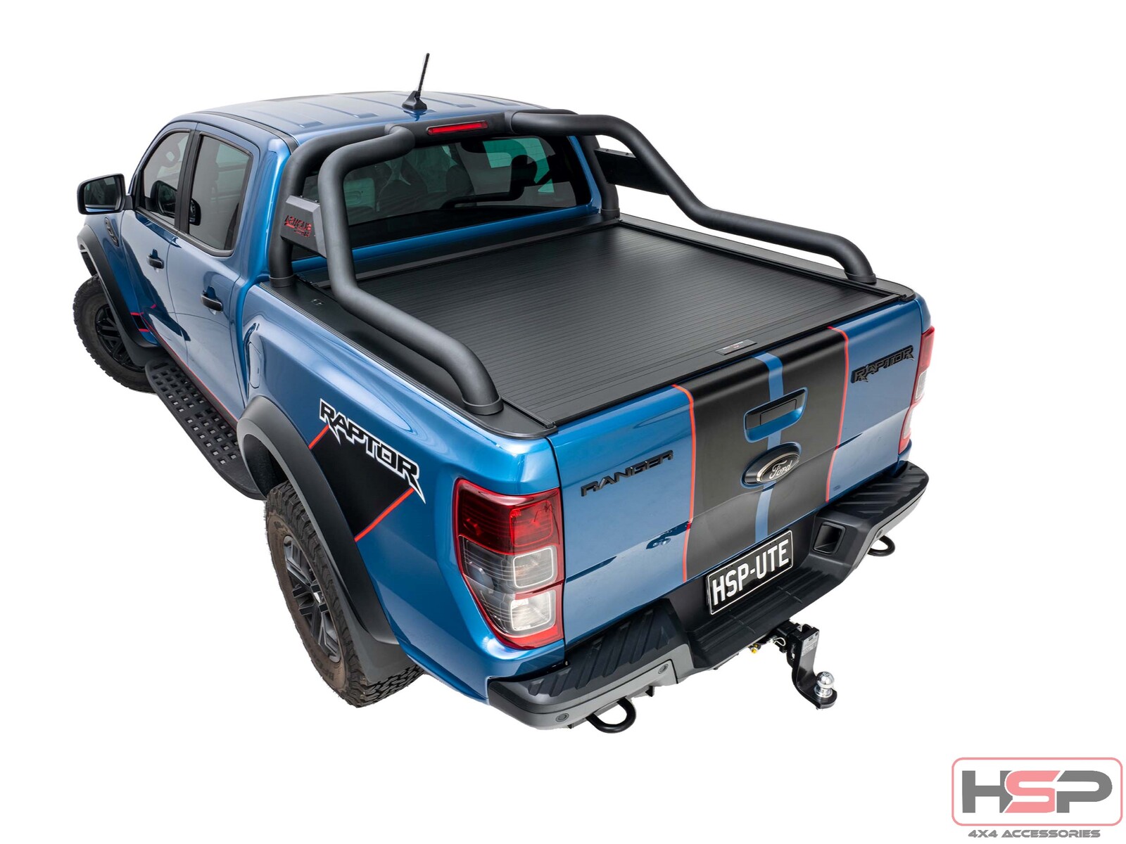 HSP Roll R Cover Series 3 To Suit Ford Ranger & Raptor PX Dual Cab - 2011-2022 with Armour Bar Sports Bar