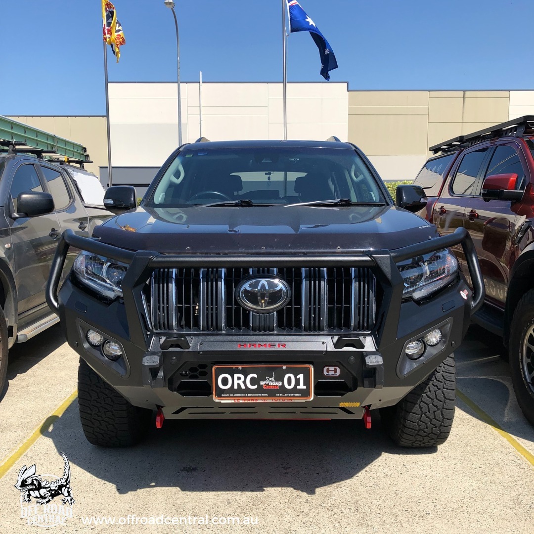 HAMER KING SERIES PLUS 3 LOOP BULL BAR TO SUIT TOYOTA PRADO 150 SERIES (2018-ON)