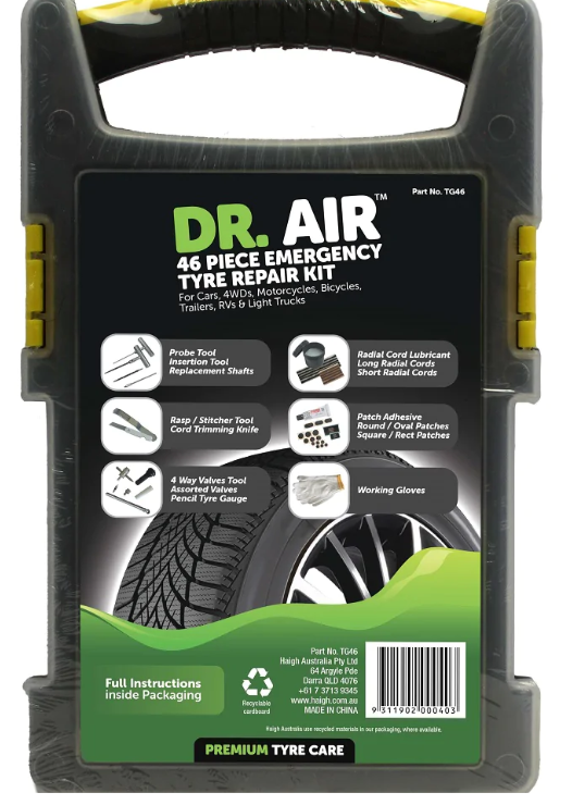 MEAN MOTHER Dr Air 46pc Heavy Duty Tyre Repair Kit
