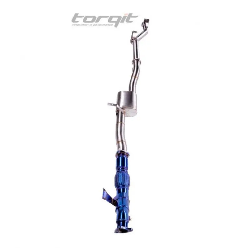 TORQIT STAINLESS 3.5" TURBO BACK EXHAUST (RESONATOR) TO SUIT DUAL CAB 4.5L V8 LC 79 SERIES (08/2012-07/2016)