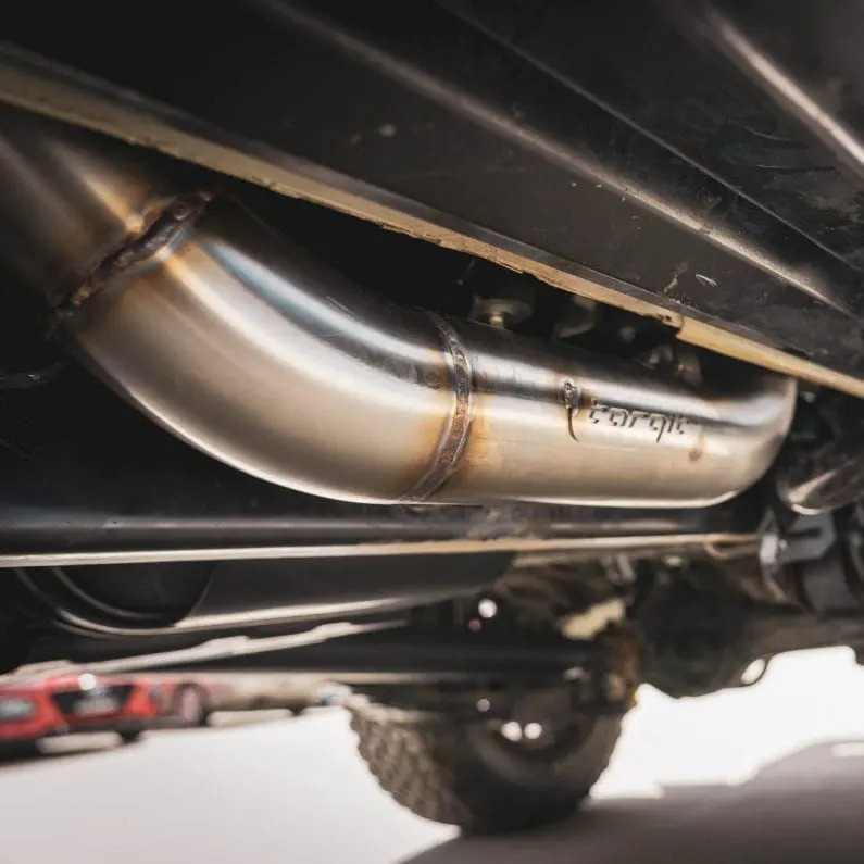 TORQIT STAINLESS 3.5" TURBO BACK EXHAUST TO SUIT 4.5L V8 LC 78 SERIES TROOP CARRIER (03/2007-07/2016)