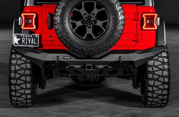RIVAL ALLOY REAR BUMPER TO SUIT JEEP JL WRANGLER (2018-ON)