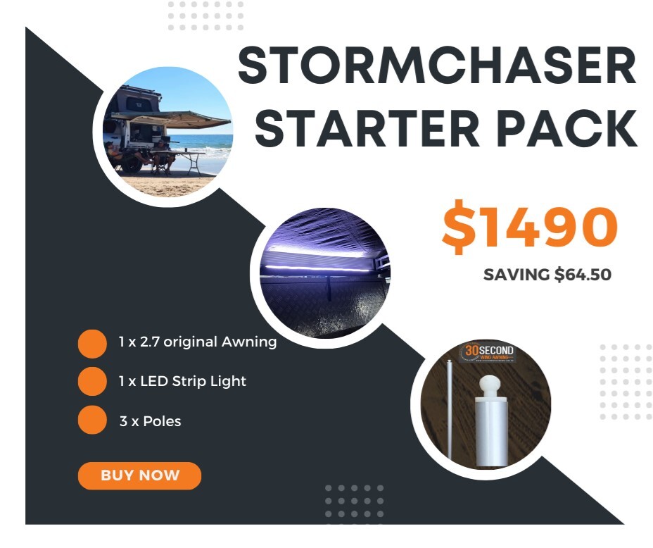 30 SECOND AWNINGS 270 DEGREE STORMCHASER AWNING (2.7M) STARTER PACKAGE