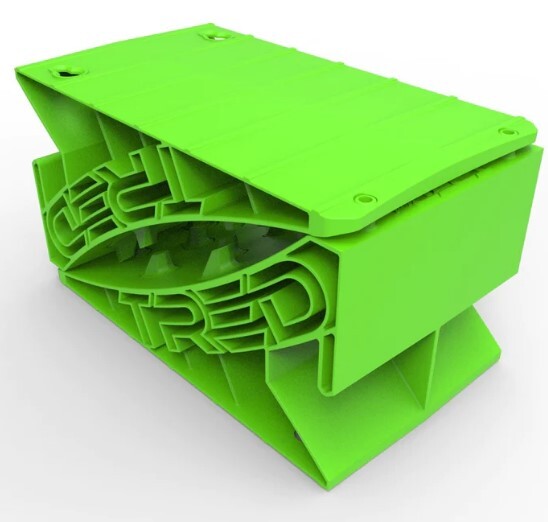 TRED GT WHEEL CHOCK (PAIR) (GREEN)