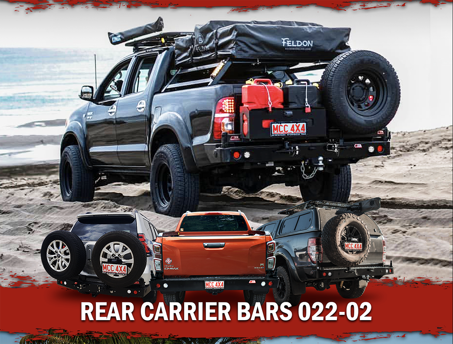 MCC REAR STEP CARRIER BAR (BAR ONLY) TO SUIT MITSUBSHI TRITON ML 2006-09