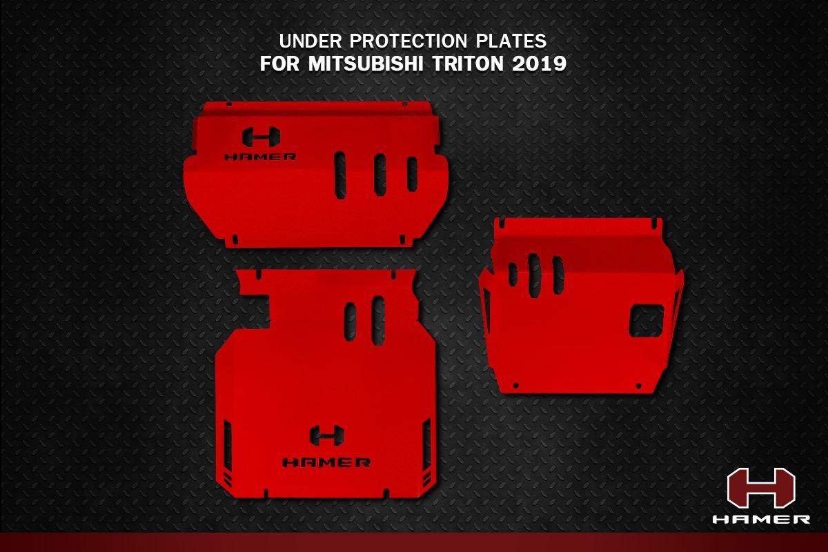 HAMER UNDER BAR PROTECTION PLATES TO SUIT MITSUBISHI TRITON MR (2018-ON)