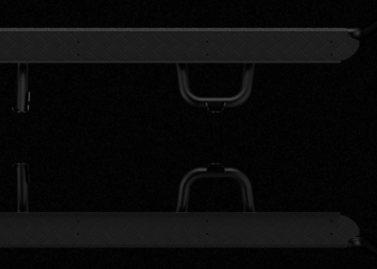 PIAK SIDE STEPS_AL CHECKERPLATE BLACK ANODIZED TO SUIT ISUZU D-MAX (2012-2017)