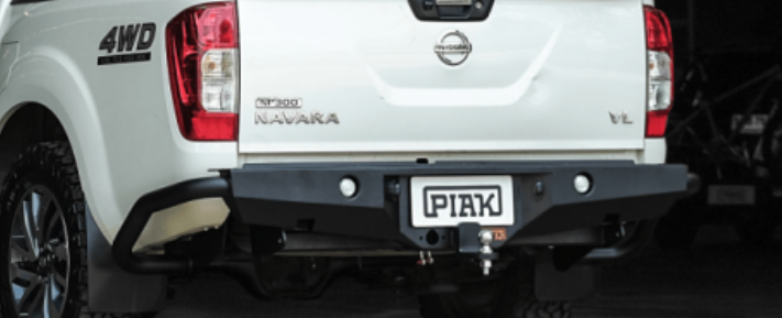 PIAK PREMIUM REAR STEP TOW BAR WITH SIDE PROTECTION TO SUIT NISSAN NAVARA NP300 (2015-2020)