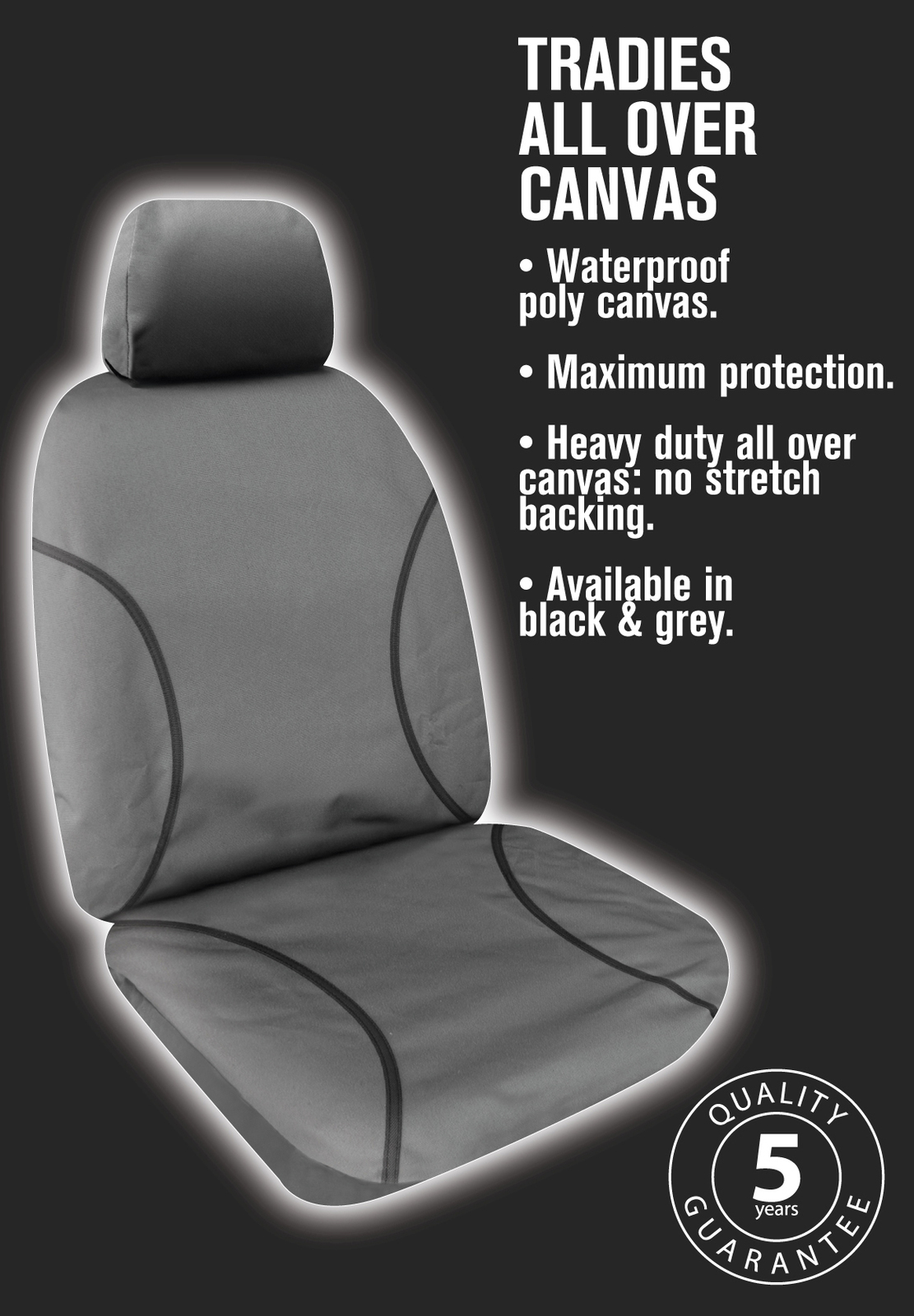 SPERLING SEAT COVER REAR WEB (WEEKENDER JACQUARD BLACK)