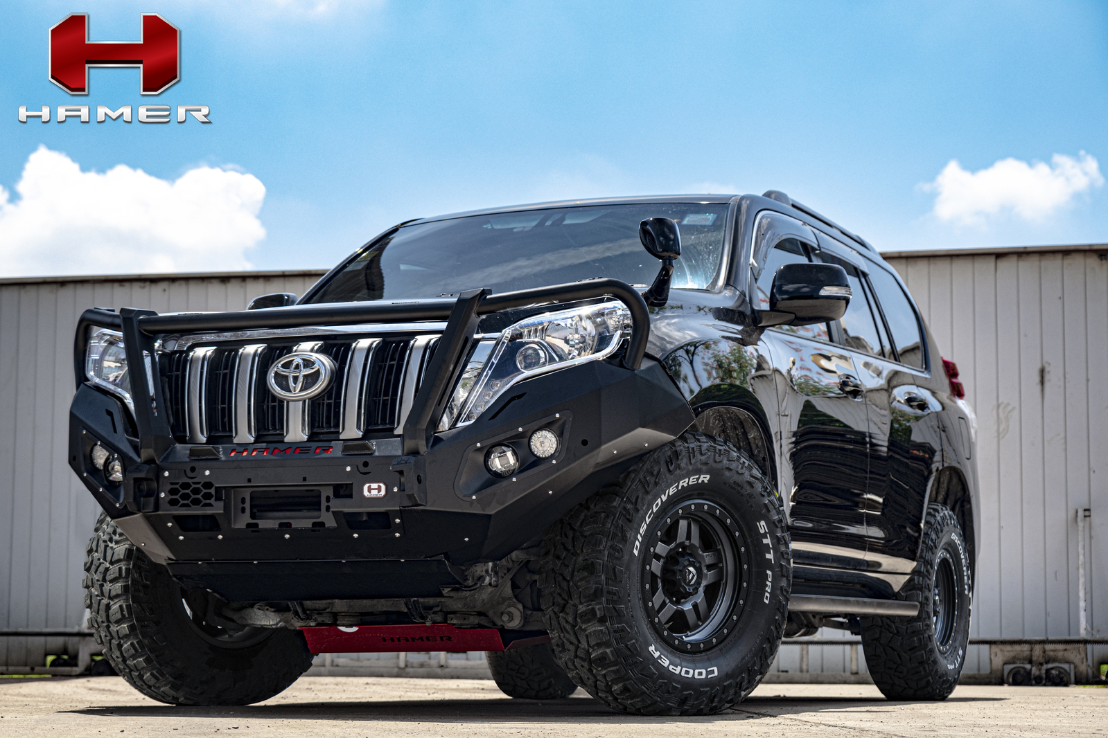 HAMER KING SERIES PLUS 3 LOOP BULL BAR TO SUIT TOYOTA PRADO 150 SERIES (2013-2017)
