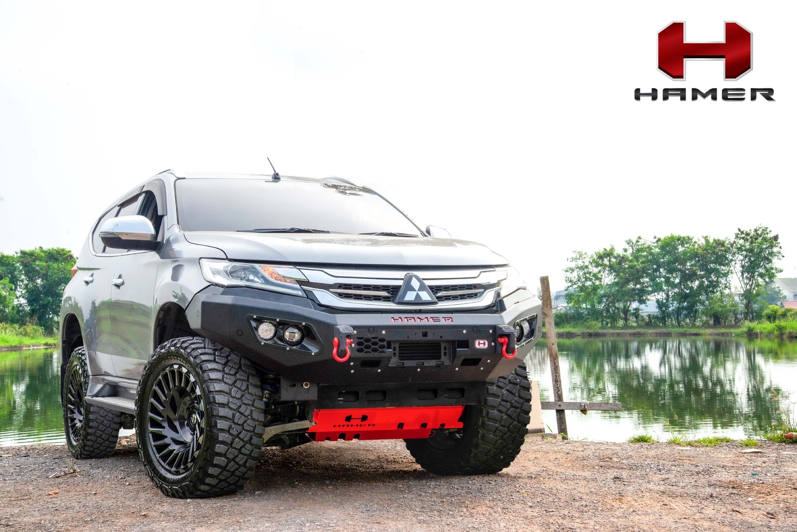 HAMER BASH PLATE (RED) TO SUIT MITSUBISHI PAJERO SPORT QE (2016-2019)