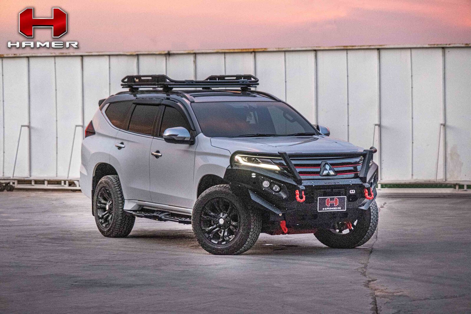 HAMER KING SERIES PLUS 3 LOOP BULL BAR TO SUIT MITSUBISHI PAJERO SPORT QF (2020-ON)