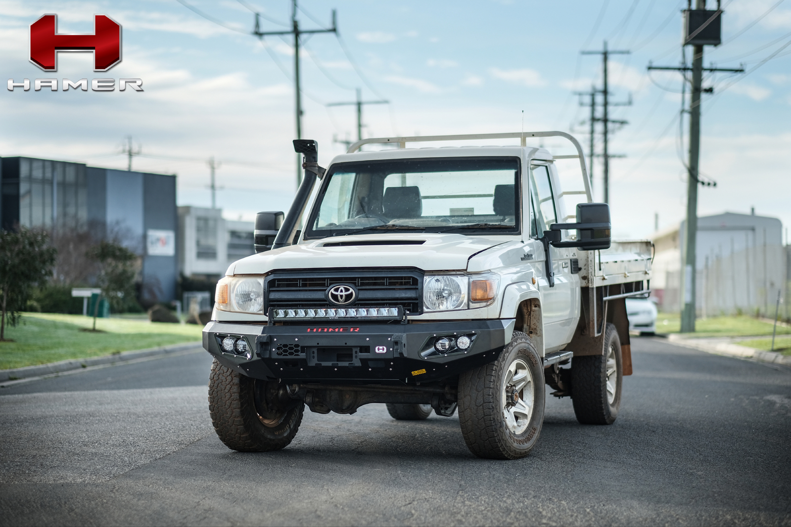 HAMER KING SERIES BULL BAR TO SUIT TOYOTA LANDCRUISER 70 SERIES (2012-ON)