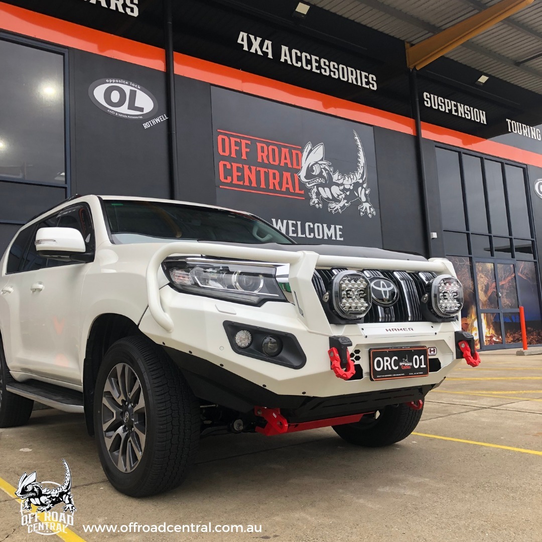HAMER KING SERIES PLUS 3 LOOP BULL BAR TO SUIT TOYOTA PRADO 150 SERIES (2018-ON)