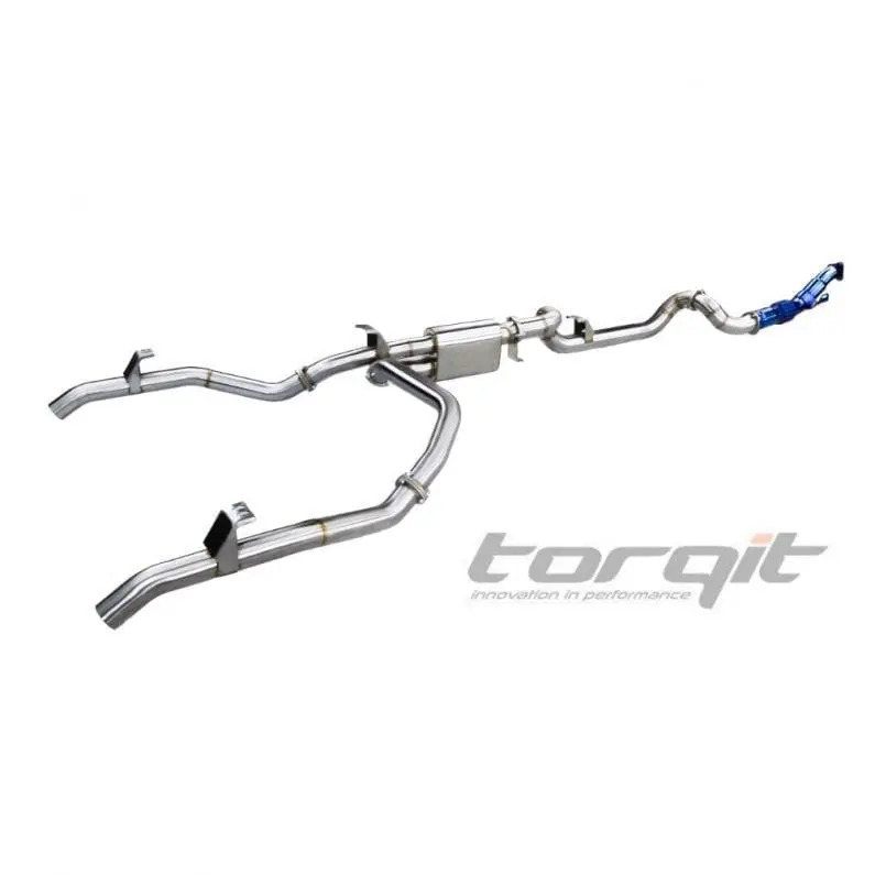 TORQIT STAINLESS SINGLE 3.5" TO 3" TWIN EXIT TURBO BACK EXHAUST (MUFFLER) TO SUIT SINGLE CAB 4.5L V8 LC 79 SERIES (03/2007-07/2016)