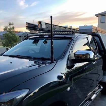 GMF 4X4 UHF ANTENNA BONNET BRACKET (DRIVER SIDE) TO SUIT MAZDA BT-50 (2011-2020)