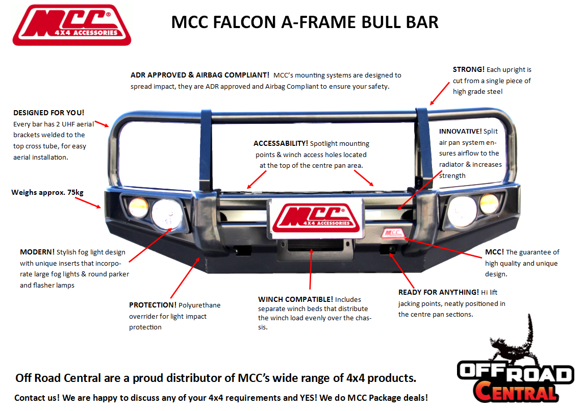 MCC FALCON A-FRAME BAR - ISUZU DMAX / MUX 2017 - ON