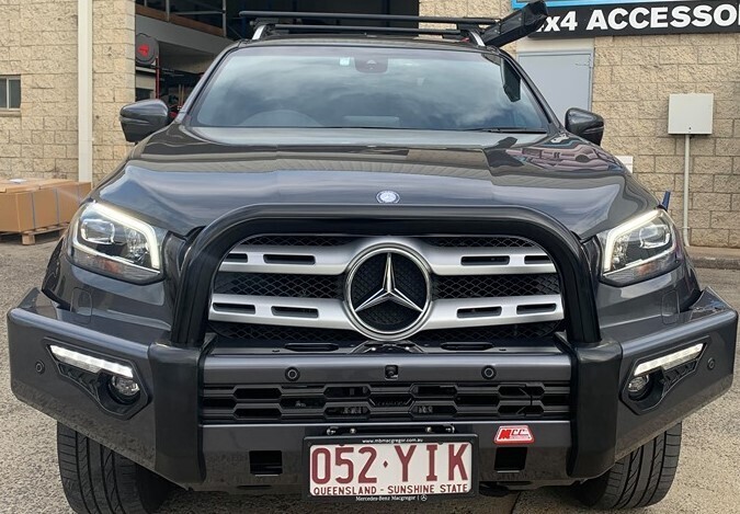 MCC PHOENIX BLACK SINGLE LOOP BULLBAR W/ FOGS & UBP TO SUIT MERCEDES X CLASS 07/17-20
