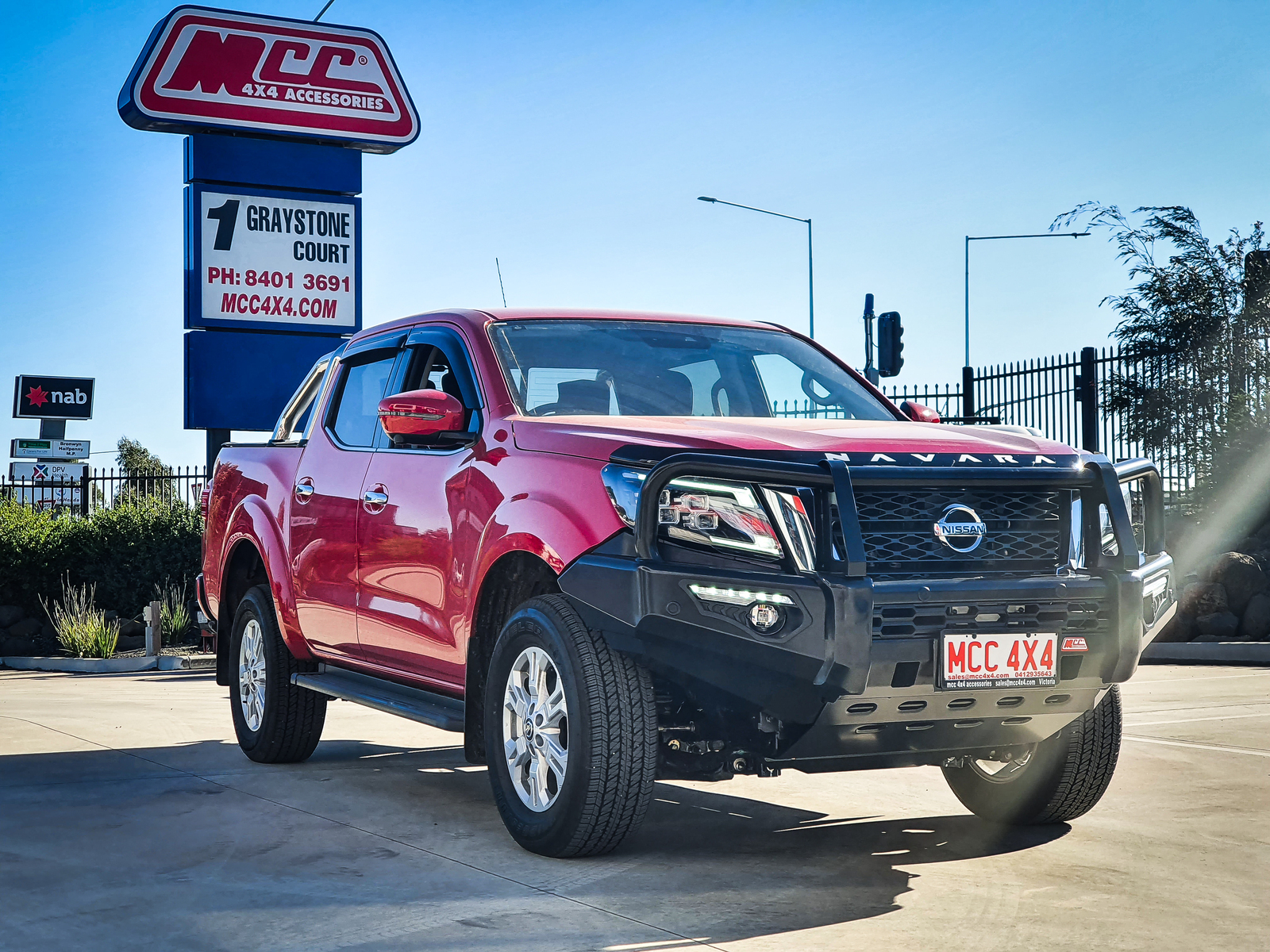 MCC PHOENIX A-FRAME BULLBAR WITH FOG - NAVARA NP300 FACELIFT 2020-PRESENT