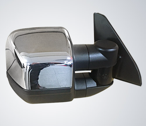 Clearview Towing Mirrors [Compact, Pair, Heated, Power-fold, Indicators, Electric, Chrome] To Suit Ford Everest 2015 - ON