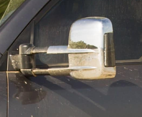 Clearview Towing Mirrors [Original, Pair, Heat, Power-Fold, BSM, Indicators, Electric, Chrome] To Suit Mitsubishi Pajero Sport & Triton MR