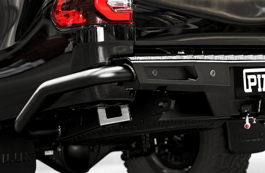 PIAK ELITE REAR STEP TOWBAR W/ SIDE PROTECTION TO SUIT HILUX 2015+ (3.5T TOWING CAPACITY)