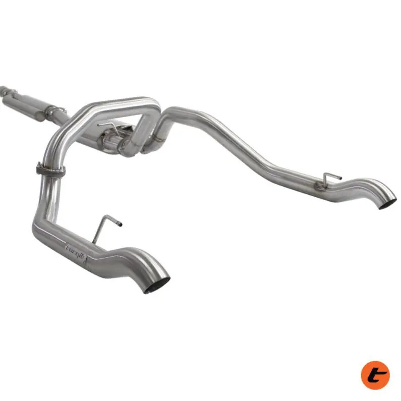 TORQIT SINGLE 3.5" - TWIN 3" STAINLESS CAT BACK EXHAUST TO SUIT CHEVROLET SILVERADO 1500 (2020-ON)
