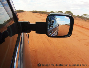 MSA Towing Mirrors (Manual, Chrome) To Suit Toyota Land Cruiser 100 Series (1998-2007)